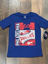 Philadelphia Phillies MLB Youth Boys Royal Blue Logo Tee Shirt - NWT