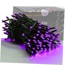 66ft Halloween Decorative Mini Lights, 200 LED Green Wire Fairy Starry Purple