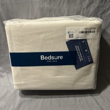 Bedsure 100 Washed Cotton Duvet Cover Full Size - Natural White Minimalist