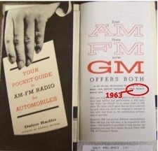 1963 Corvette Pocket Guide Amfm Radio Usa