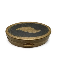 Vintage Max Factor Floral Lipstick Holder Mirror Compact