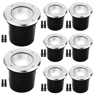 ELEGLO Low Voltage Led Landscape Lights 6 Pack Led Well Lights,15W 12V-24V Groun