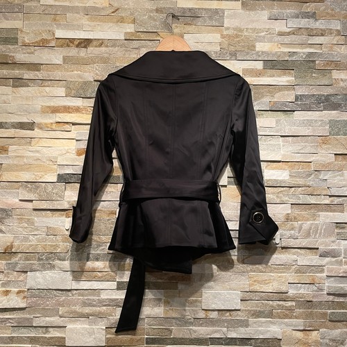 Cache XS Satin Blazer | Leopardenfutter, Gürtel, Goldknöpfe, Y2K Glam Neu ohne Etikett - Bild 6 von 9
