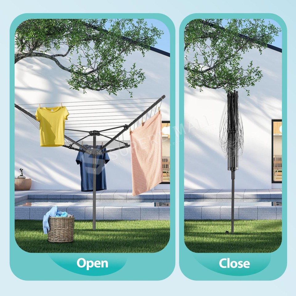 Clothes Dryer Airer Outdoor Rotary Laundry Hanging Line Clothesline ...