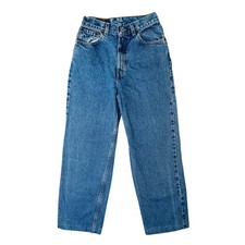 Levis 550 Slim Jeans Boys Size 16 Medium Wash Blue Denim High Rise Vintage 90s