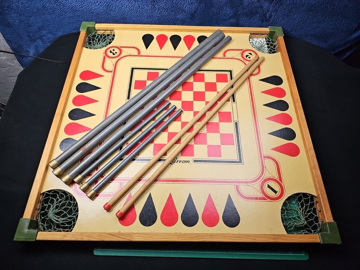 Vintage Carrom Wooden Game Board Only – 100+ Games 1960s Family