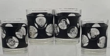 Vintage Patriotic Embossed Whiskey Glasses