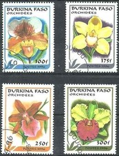 Timbres Flore Orchidées Burkina Faso 994A/D o - 88417GD