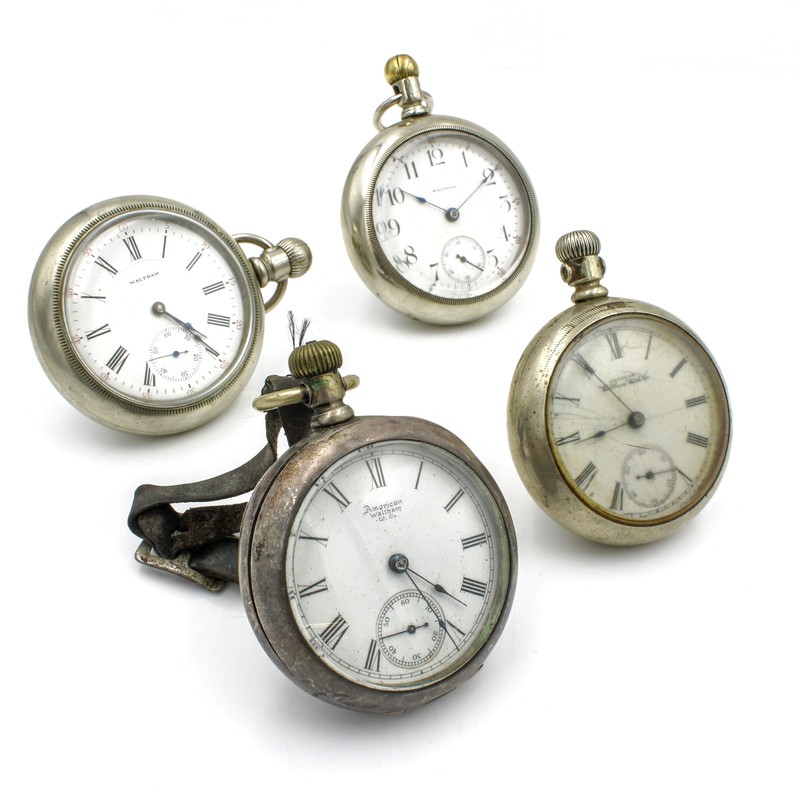 1883-1902 Waltham 18s 7-21j P.S Bartlett Pocket Watches Lot of 4 #WB5434-3