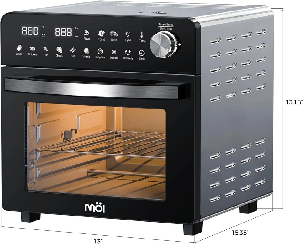 Digital 1500W Air Fryer Toaster Oven with Convection Countertop Cooking Digital 1500W Air Fryer Toaster Oven with Convection Countertop Cooking