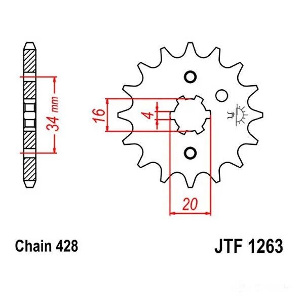 Ritzel Antriebsritzel 13-ZäHne 428-Teilung FüR Beta RE 125 Bj. 2008-2017-image