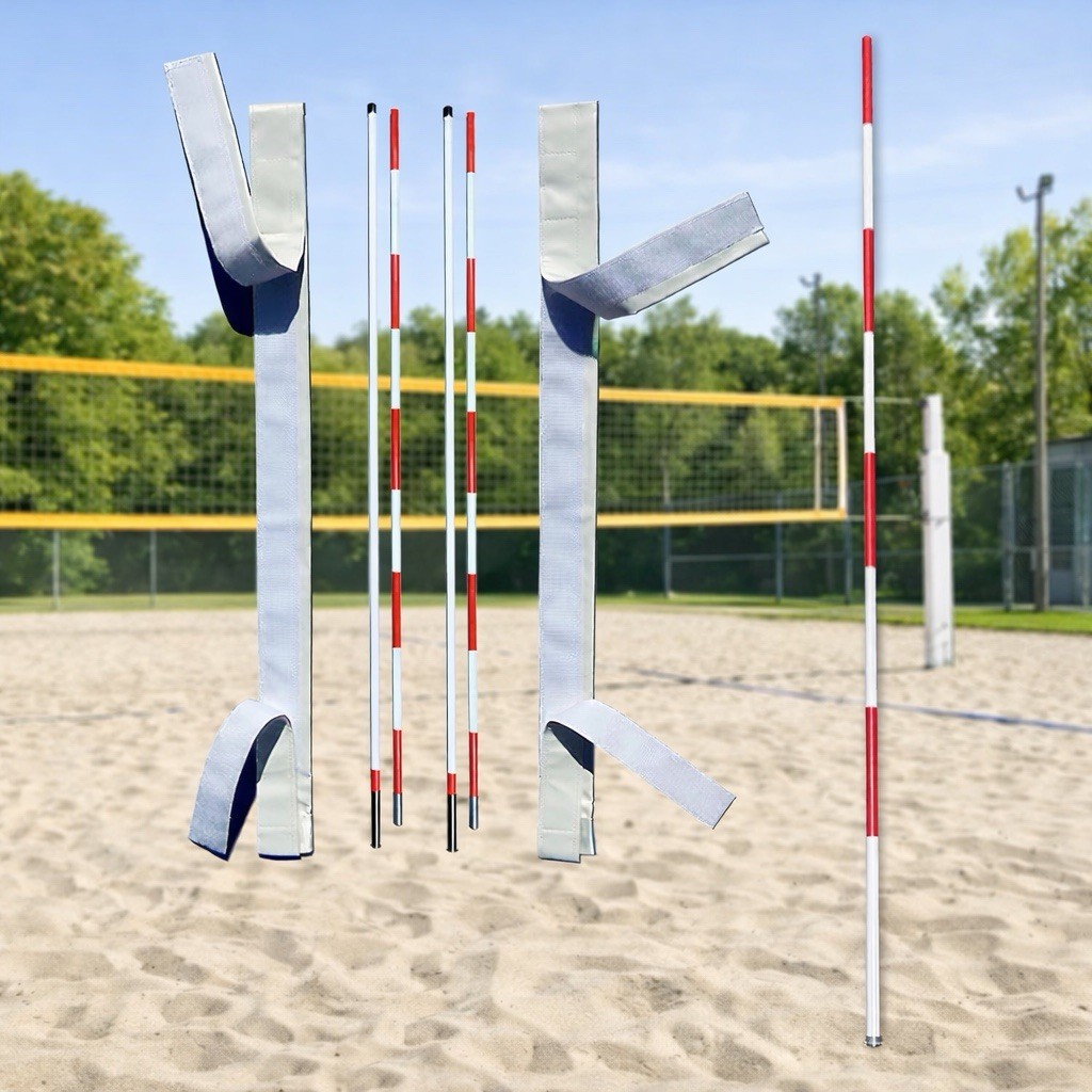 PRO Volleyball Antenna Pole Set Foldable Fiberglass Volleyba