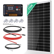 Solarpanel Kit 12V 170W mit 30A Solarladeregler für Off-Grid Nutzung
