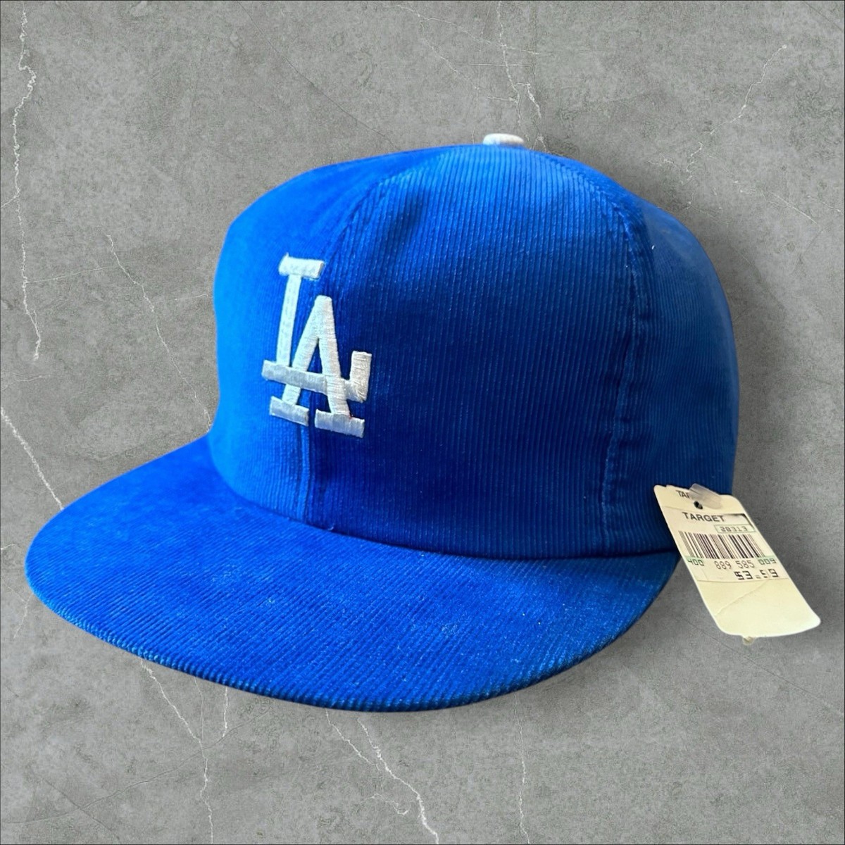 Vintage 1980s LA Dodgers Corduroy Snapback Hat Deadstock with
