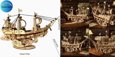 Ureko Erwachsene 3D Holz Segelboot Modell Zum Selbermachen Ozean Schiff Puzzle Handwerk Wohndeko Geschenk