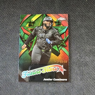 2025 Junior Caminero /99 Topps Chrome Future Stars Green Refractor #FS-18 Rays