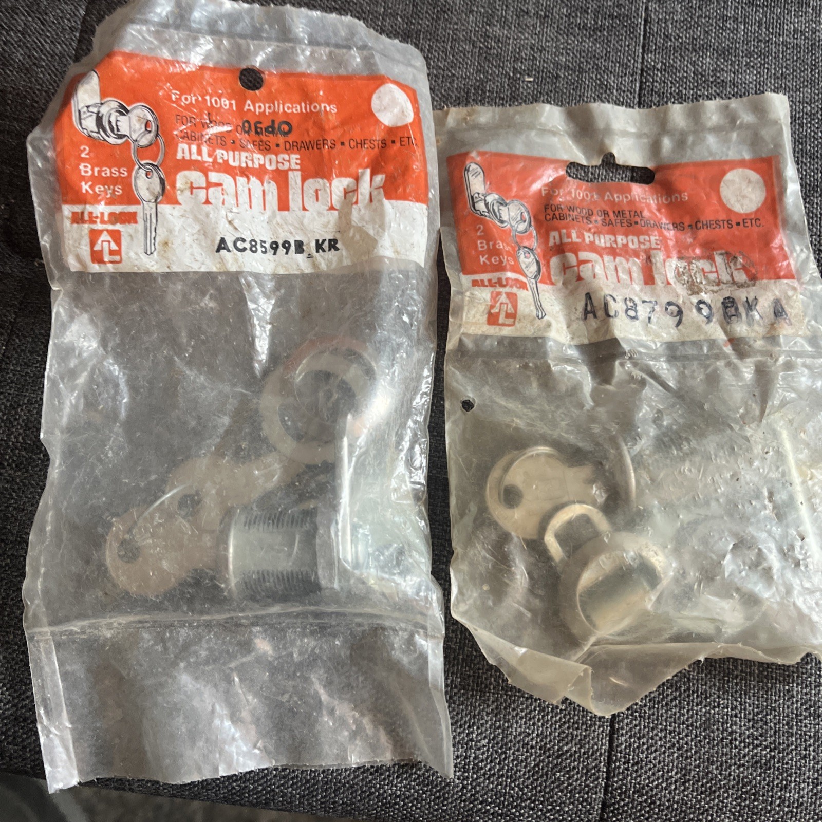 2 All-Lock All Purpose Cam Lock (1)-AC8799AK (1)- AC8599B KR NOS