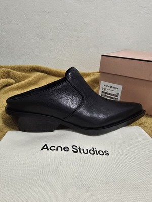 Acne Studios Leather Mules Women's Size 36 New Dustbag AD 0485 Black 
