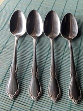 Oneida Chateau Oneidacraft Deluxe Stainless Flatware Teaspoons Spoons Set Of 4