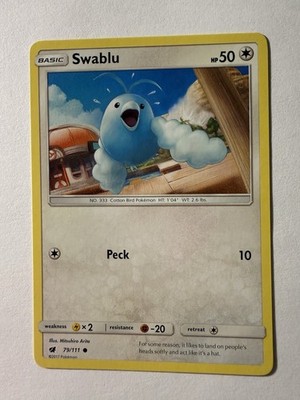 pokemon card swablu JAPANESE 076/066 FUTURE FLASH ART RARE SV4M PKMhobby Colorless Water Lullaby (10) The Defending Pokmon is now Asleep Custom Altered PKMN TCG Trading