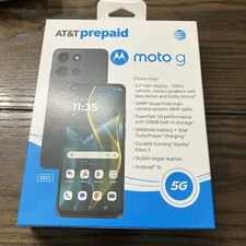 NEW AT&T PRE-PAID SMARTPHONE MOTOROLA MOTO G 128GB COLOR FOREST GRAY SEALED