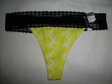 LADIES THONG BRIEF PANTY SIZE 6 / MEDIUM BY FLIRTITUDE GREEN SNAKE COLOR NWT