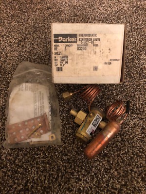 PARKER MODEL HE 26K35 THERMOSTATIC EXPANSION VALVE 5 CAP
