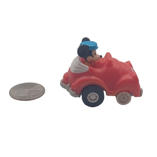 Vintage Disney Mickey Mouse Pull Back Car Toy Small Convertible - Picture 2 of 6