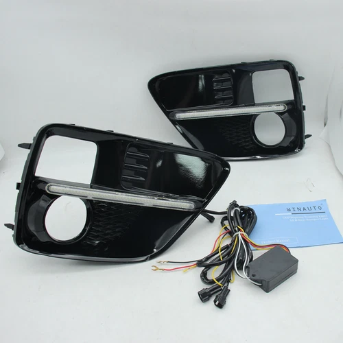 Lámpara de señal de giro LED secuencial DRL luces de bisel antiniebla para Subaru WRX STI 2015-17 - Imagen 4 de 7