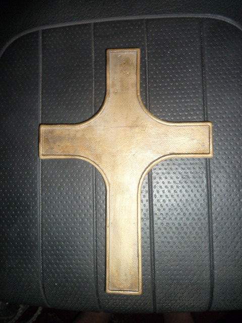 Wunderschönes modernes, aus Bronze , großes Wandkreuz Kreuz Kruzifix