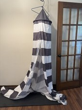 Bed Canopy Gray And White 15 in Diameter Kids Or Adult