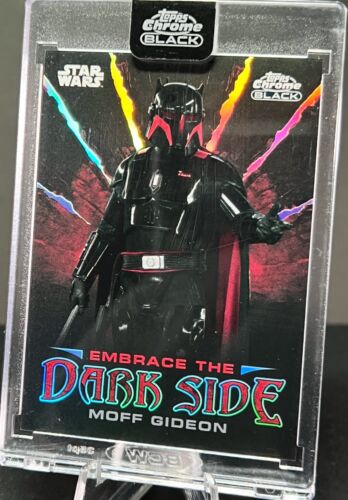 2024 Topps Chrome Black Star Wars - MOFF GIDEON Embrace The Dark Side *ENCASED* - Picture 4 of 6