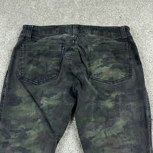 Pantalones Tripp NYC Para Hombres 33 Verde Camuflaje Ajustados tiro bajo Patinador Grunge Raver 33x32 - Imagen 6 de 14