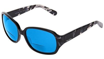 Vera Wang polarized sunglasses. Vera Wang Designer Polarized Bi-Focal Sunglasses Flint Black  main image 4