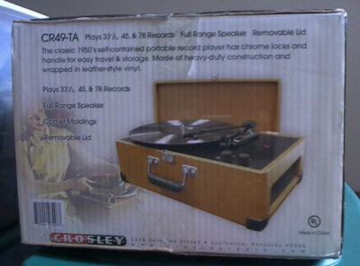 Crosley Portable 1950's Record Player CR49-TA | eBay