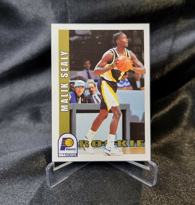 1992-93 Hoops Indiana Pacers Basketball Card #399 Malik Sealy Rookie ...