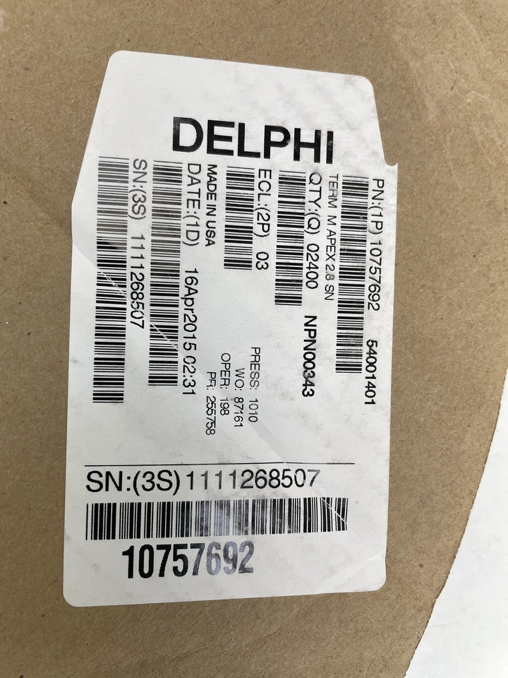 DELPHI 10757692 APEX 2.8 TIN PLATED MALE TERMINAL FOR 16-14 AWG SET OF (2000) - Image 4 of 4