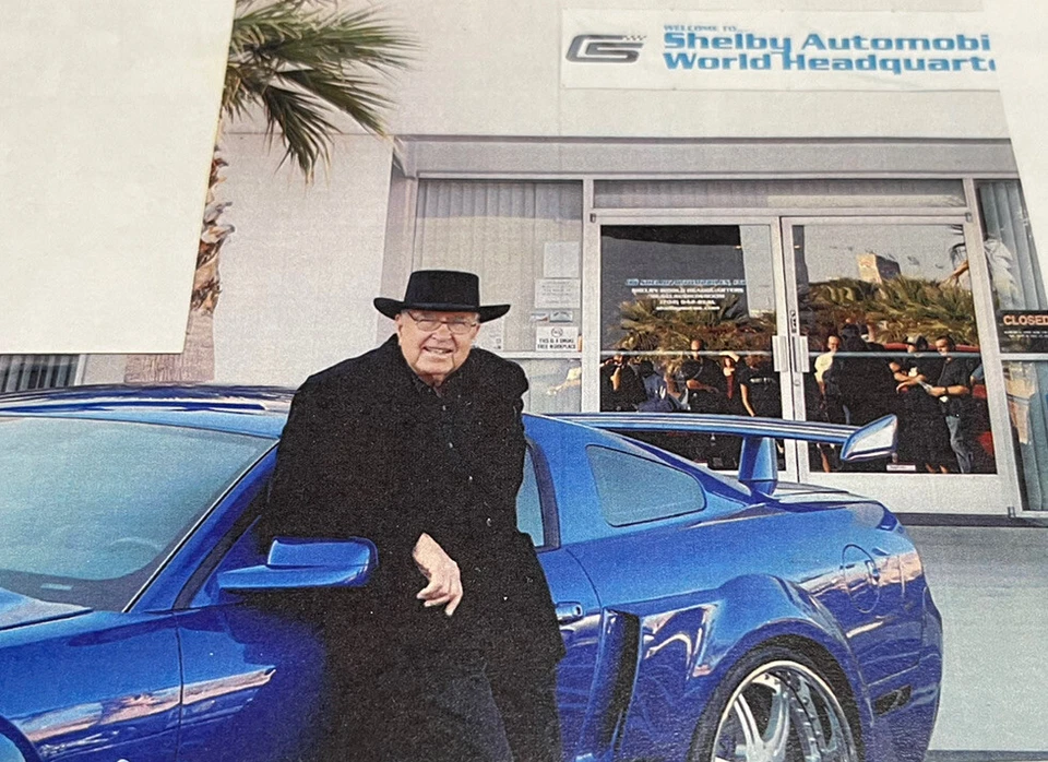 Carroll Shelby Photograph with signature one BLUE COBRA MUSTANG OLD VEGAS SHOP! - Image 3 of 3