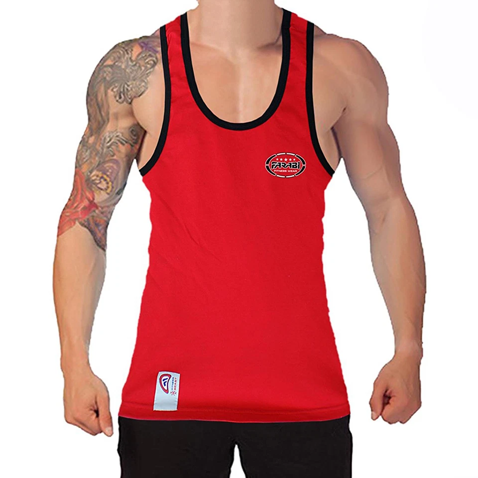 Farabi men's sleeveless gym vest running, athletic, fitness & bodybuilding - Image 4 of 4