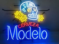 US STOCK 20"x16" Modelo Especial Sugar Skull Neon Sign Light Lamp Decor