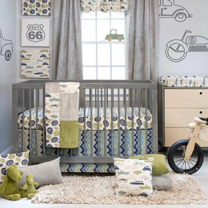 vintage truck crib bedding