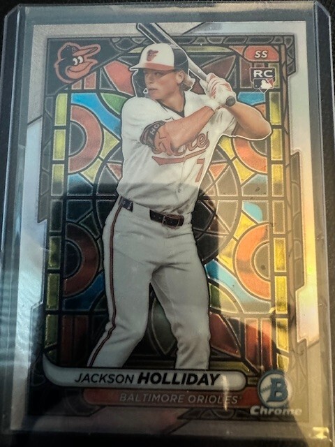 2024 TOPPS BOWMAN CHROME BASEBALL JACKSON HOLLIDAY RC -ETCHED IN GLASS