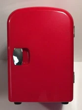 Car Fridge Cooler and Warmer Red Plugs into Car.  New in Box w Adapter