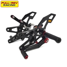 FULL-REV For TRIUMPH DAYTONA 675/R 13-17 Adjustable Rearset Foot Pegs Footrests