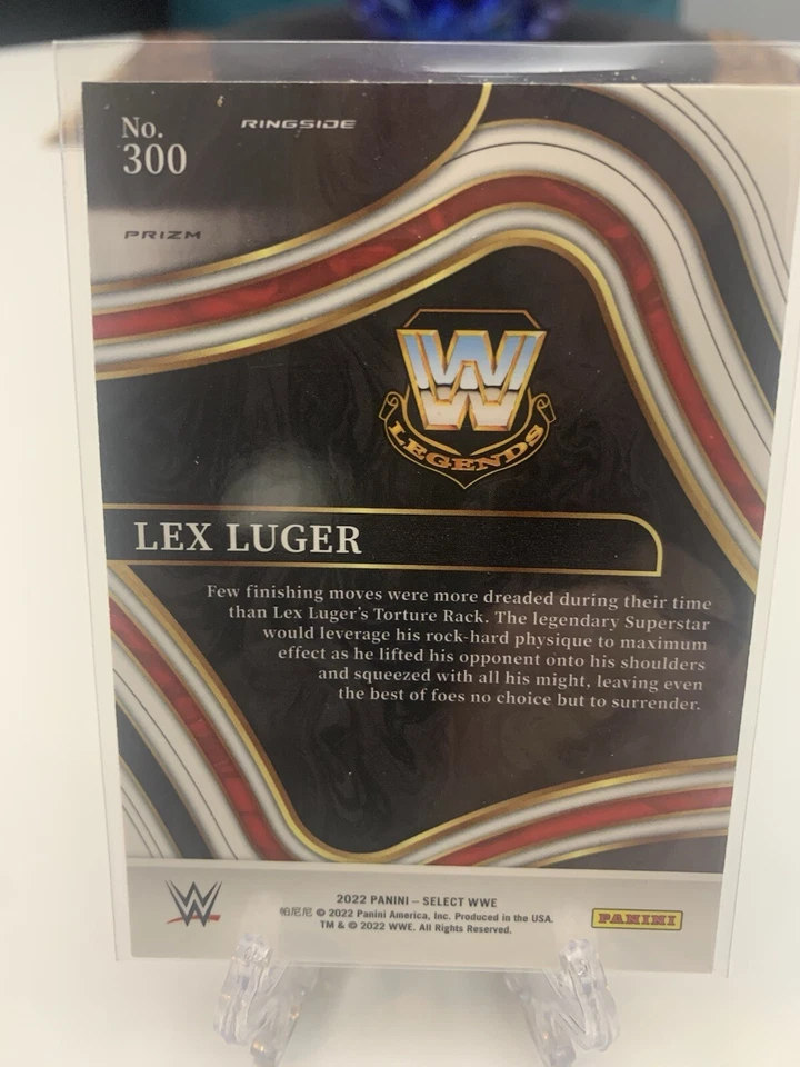 2022 WWE Panini Select Lex Lugar Ringside Zebra Prizm SSP #300 Case Hit! - Image 2 of 3