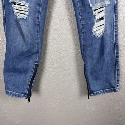 G by Guess Skinny Denim Jeans Womens 29 Ankle Zip Low Rise