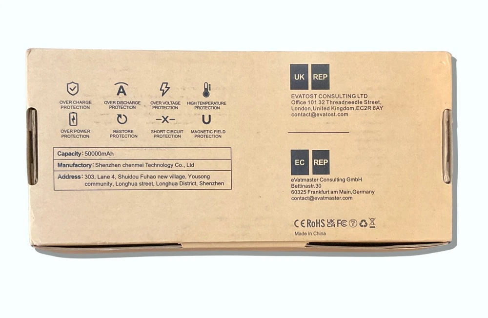 50Kmah Black Portable Power Bank Brand New Unopened  