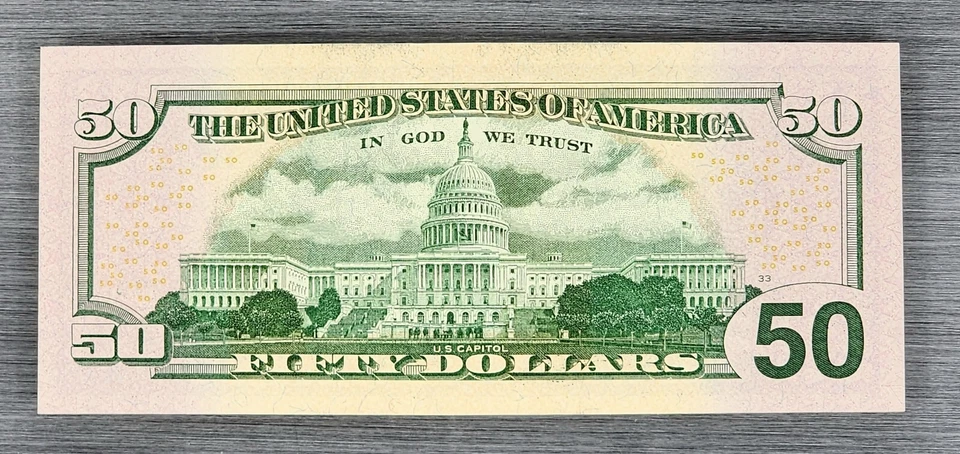 2017A $50 Dollars Bill US Legal Tender Banknote Mint Gem Crisp BEP Strap UNC - Image 4 of 4