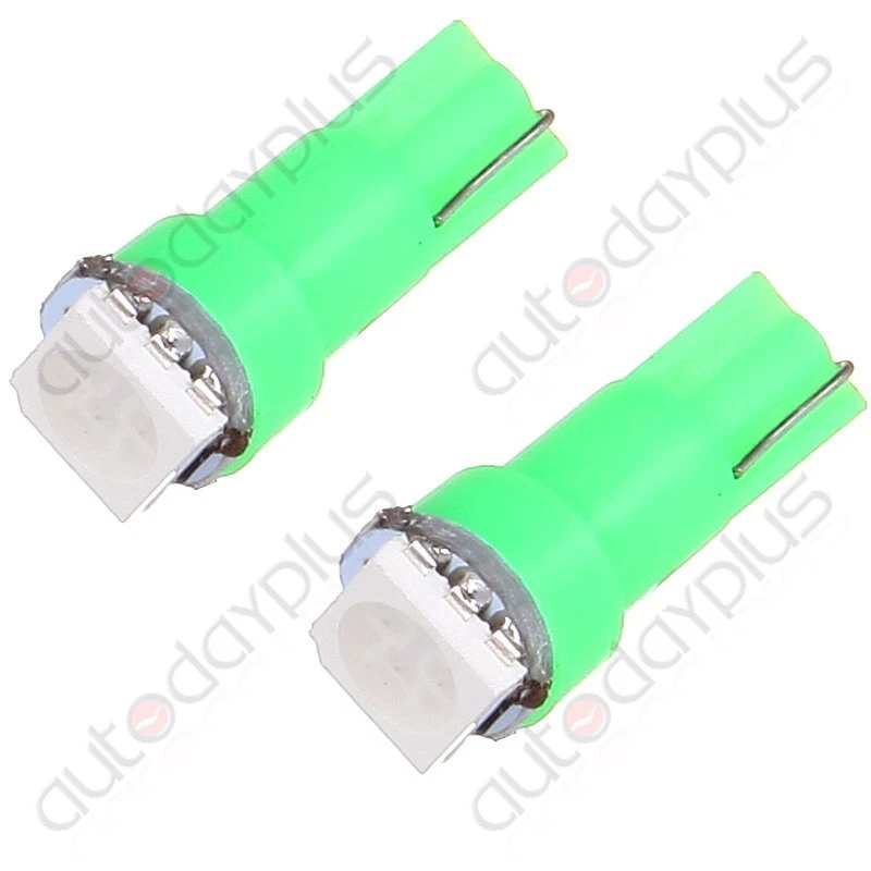 10x T5 1SMD Panel de Instrumentos Verde Tablero Bombilla LED + Enchufe Giratorio para Ford Foto 4 de 4