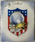 Unused WW2 WWII Patriotic Military Binoculars Sweetheart Vtg Greeting Card 1940s
